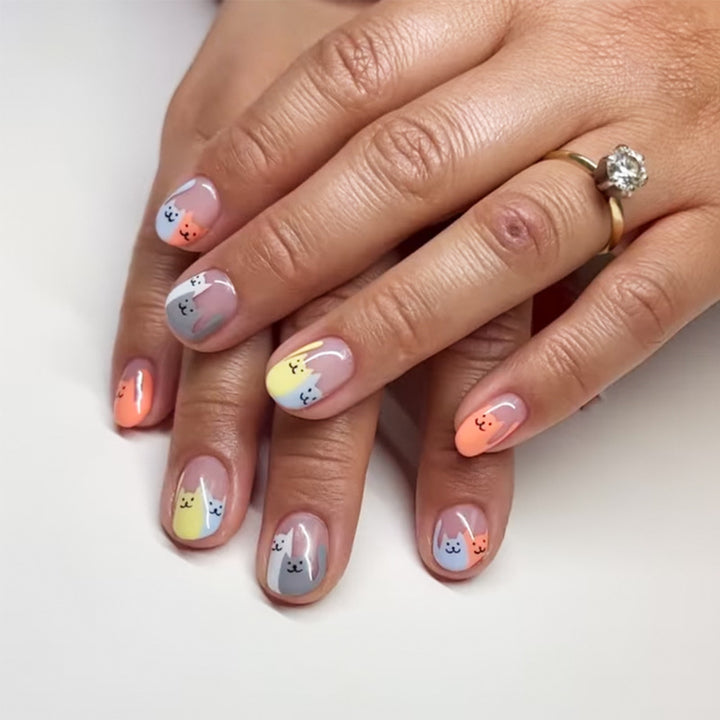 Glamouröse Glitzer-Stiletto Press-On Nägel Karnz