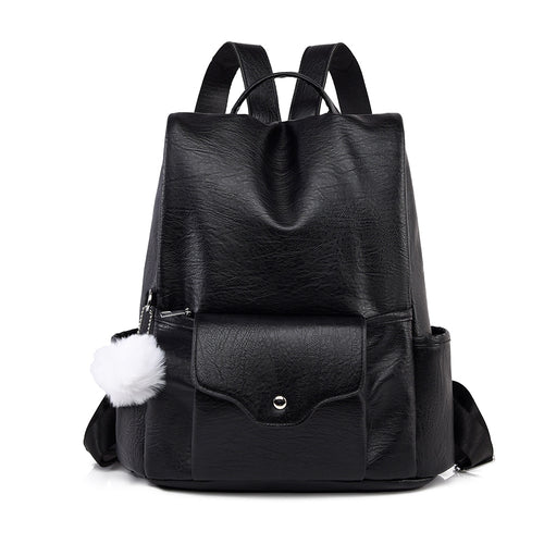 Vielseitiger lässiger Kunstleder-Rucksack