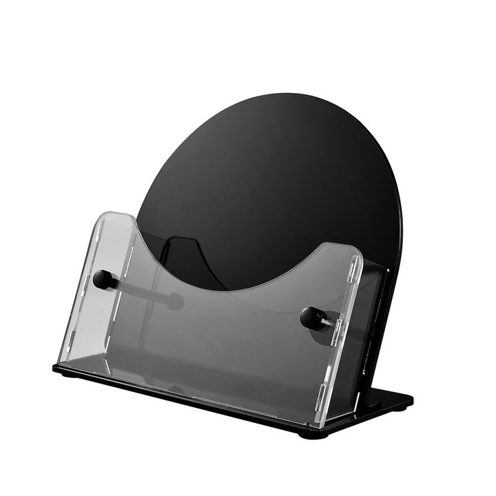 Elegant Gestalteter Menueständer Aus Hochtransparentem Acryl mit Stabiler Basis Karnz