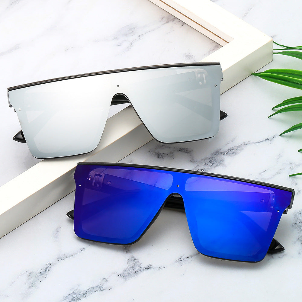 Damen oversized Sonnenbrille im trendigen Stil mit breiter Rahmenkonstruktion Karnz