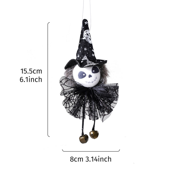 Halloween-Haarclip mit Katzengesicht, Hexenhut und Glöckchen