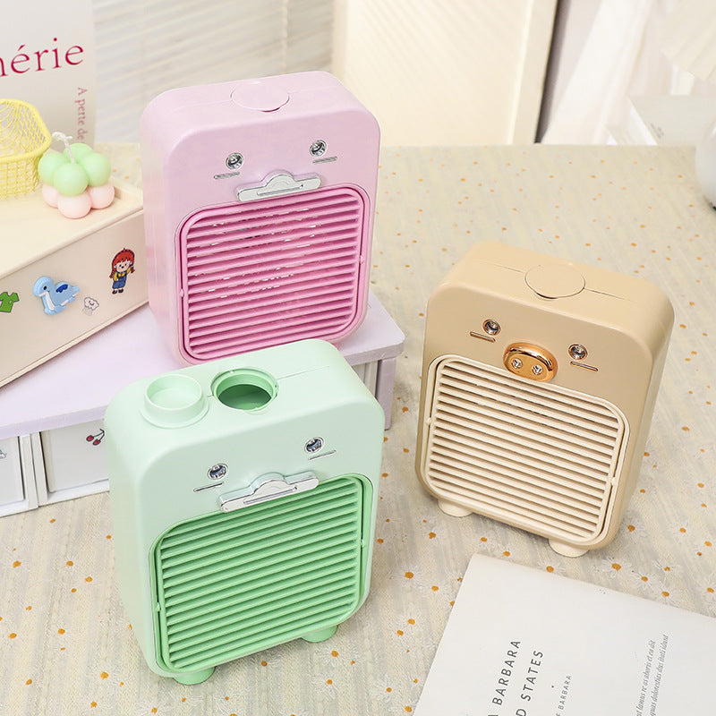 Damen Lustiger Mini-Tischventilator mit USB-Anschluss und flexibler Neigung Karnz