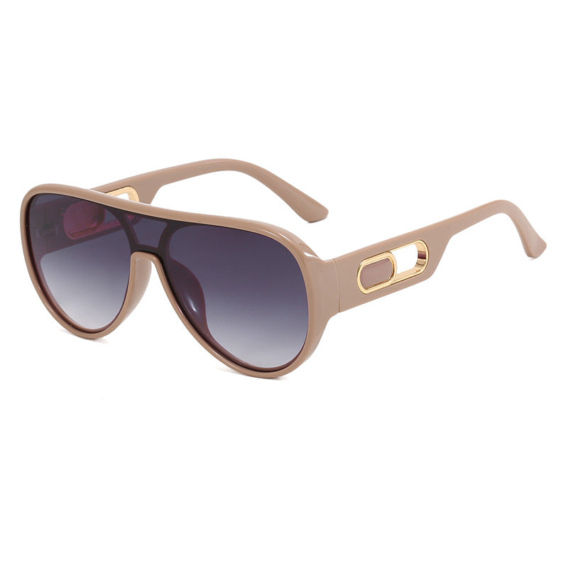 Damen Elegante Oversize-Sonnenbrille mit Designer-Details Karnz