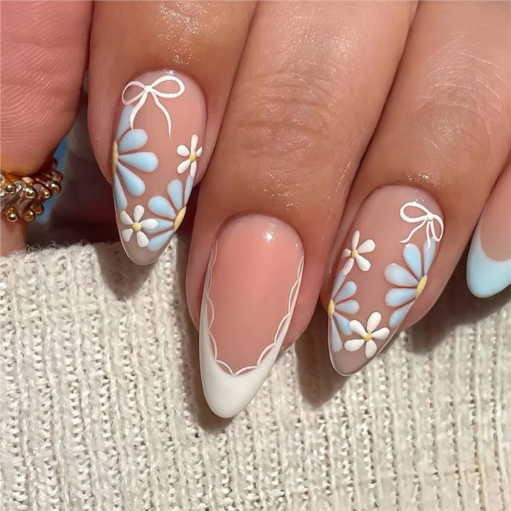Künstlerisches Floral Press-On Nageldesign Karnz 1788434567