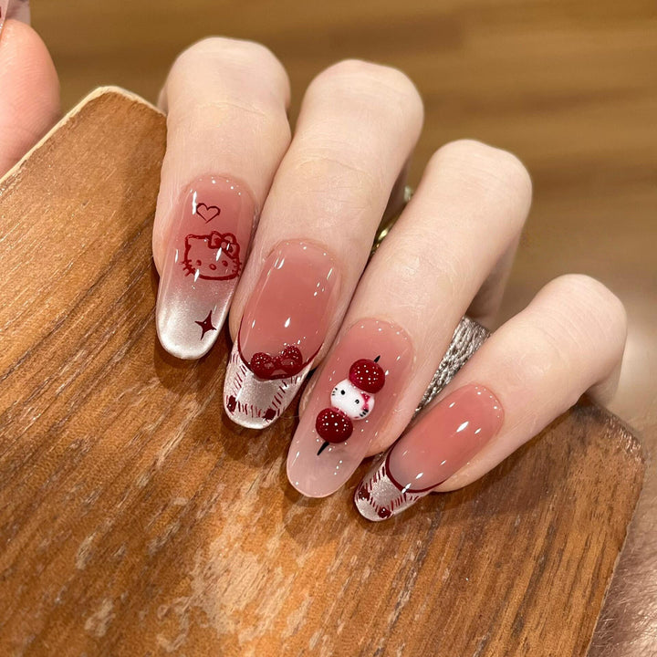Kunstnägel mit Verspieltem Hello Kitty Design Karnz