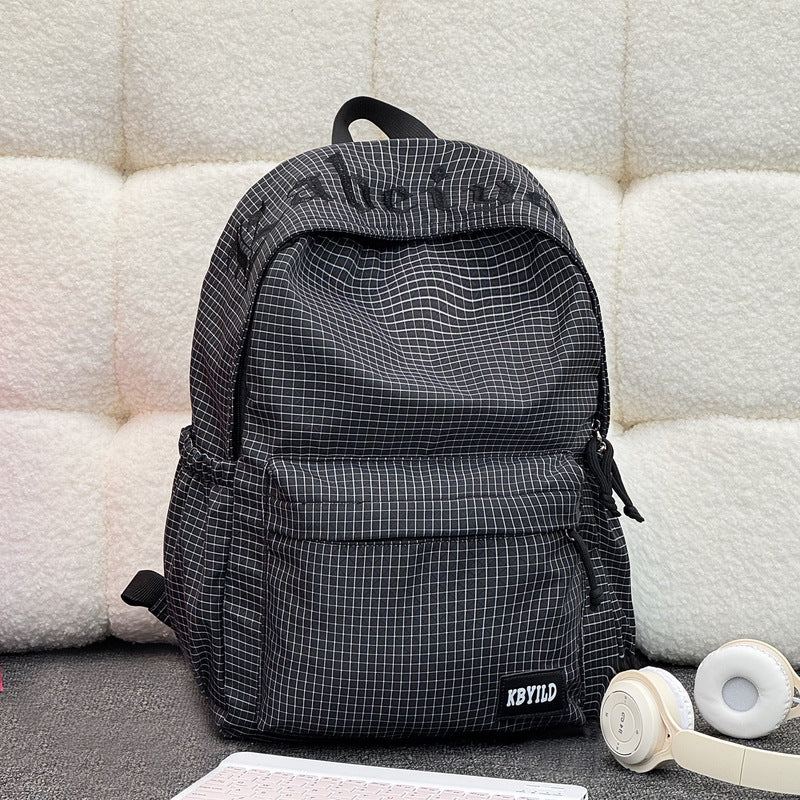 Stylischer kariertes Muster Rucksack Karnz