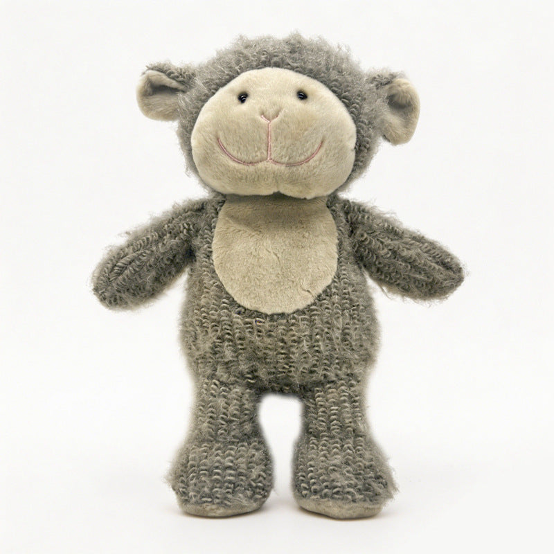 Plüsch Locken-Strick Sitzender Teddybär Dekoratives Stofftier Karnz