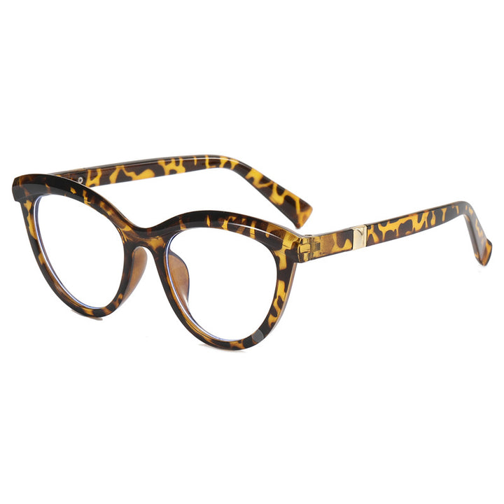 Damen Cat-Eye Brille mit feinem Rahmen und eleganten Akzenten Karnz