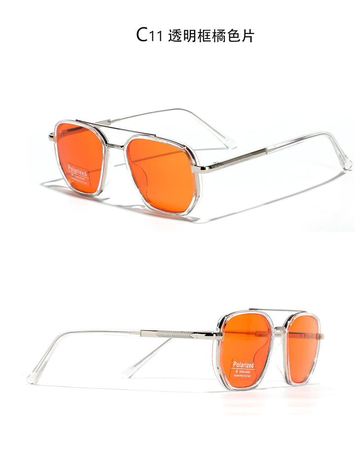 Damen Quadratische Sonnenbrille mit polarisierten Gläsern und elegantem Metallrahmen Karnz