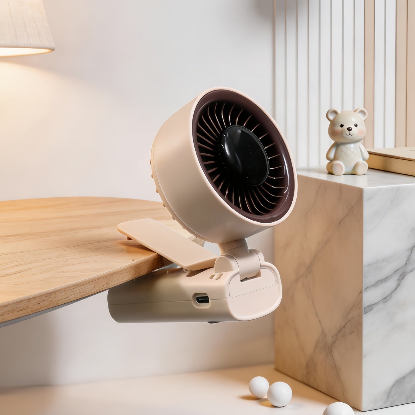 Damen Tragbarer Handventilator mit LCD-Display und USB-Ladefunktion Karnz
