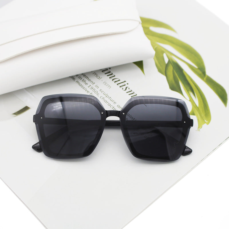 Damen übergroße geometrische Sonnenbrille Karnz
