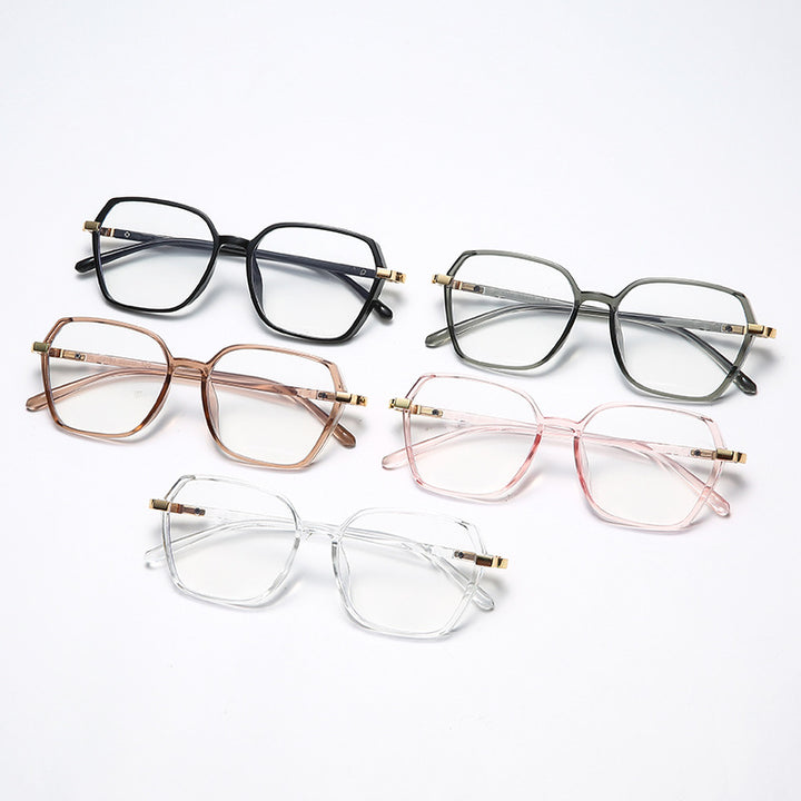 Damen modische quadratische Lesebrille mit goldenen Akzenten Karnz