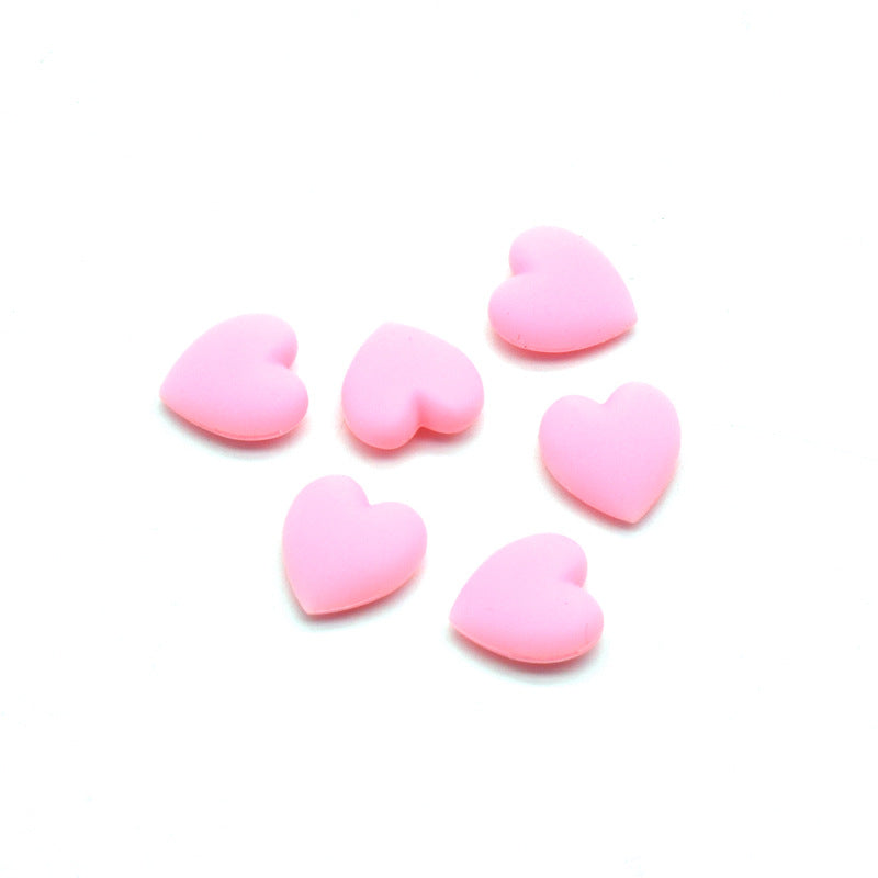 Dekorative Herzförmige Gummi Charms Karnz