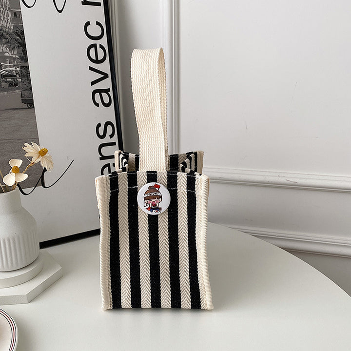Gestreifter Canvas-Shopper