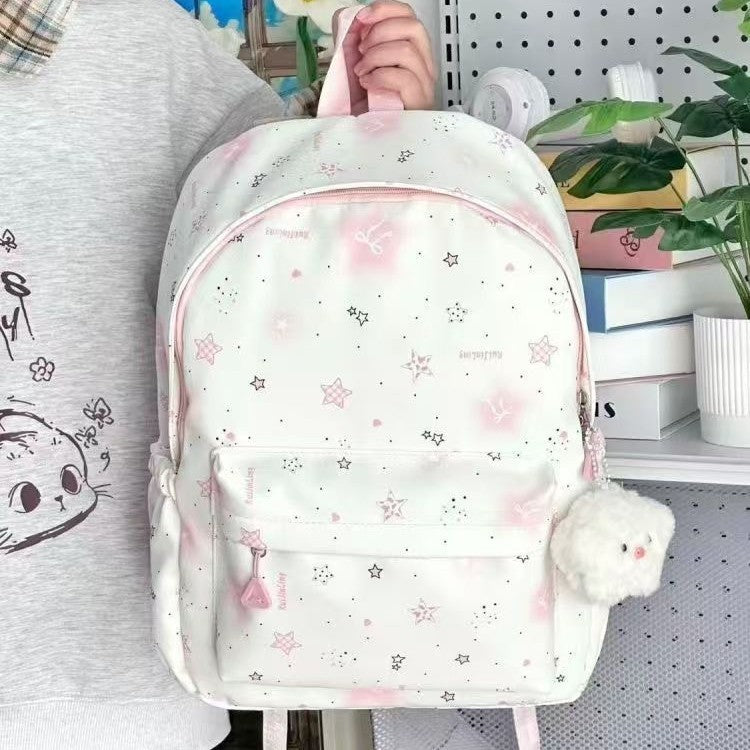 Schulrucksack mit Verspieltem Sternedesign und Mehreren Fächern Karnz