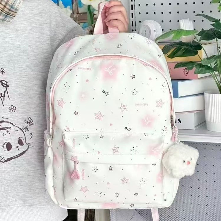 Schulrucksack mit Verspieltem Sternedesign und Mehreren Fächern Karnz