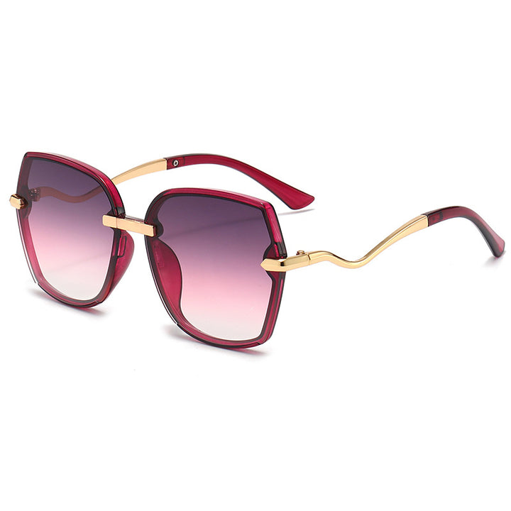 Übergroße geometrische Sonnenbrille moderner Look