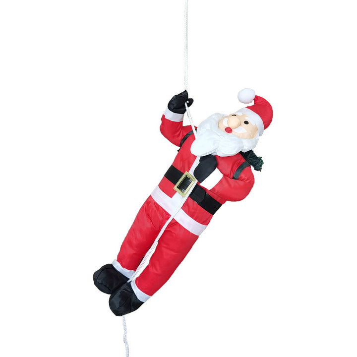 Aufblasbare Weihnachtsmann Figur auf Leiter