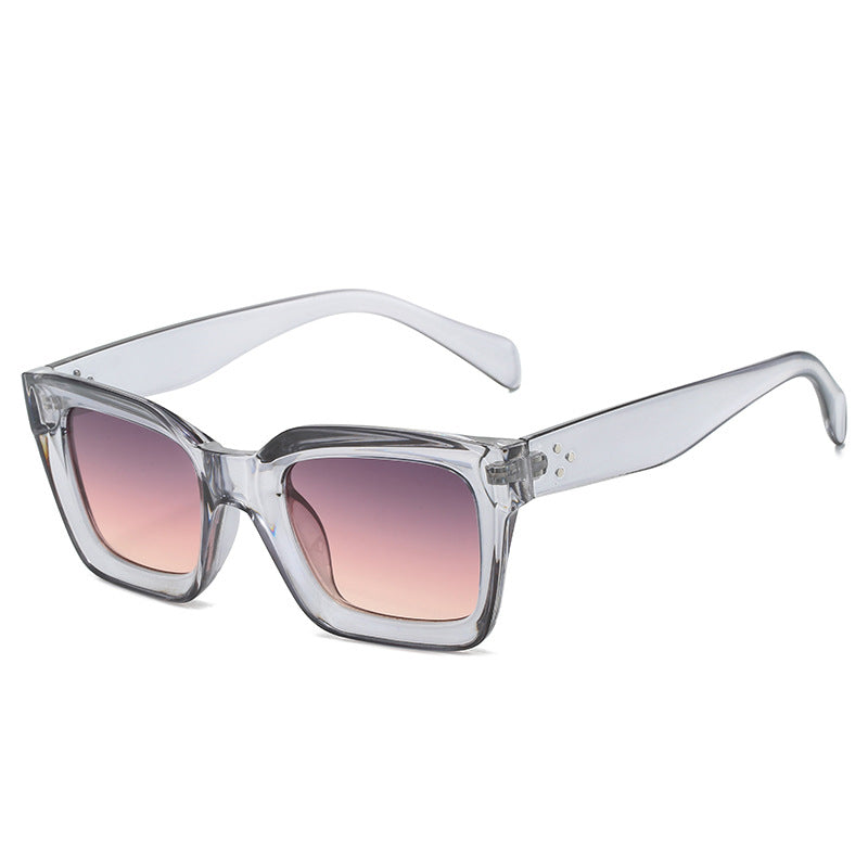 Damen modische quadratische Sonnenbrille mit elegantem, breitem Rahmen Karnz
