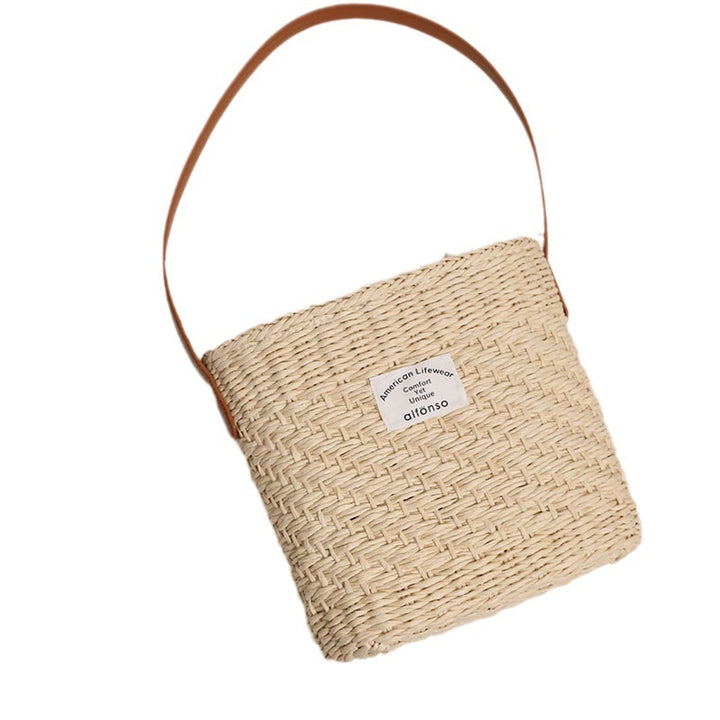 Damen Korbtasche mit elegantem Ledergriff Karnz
