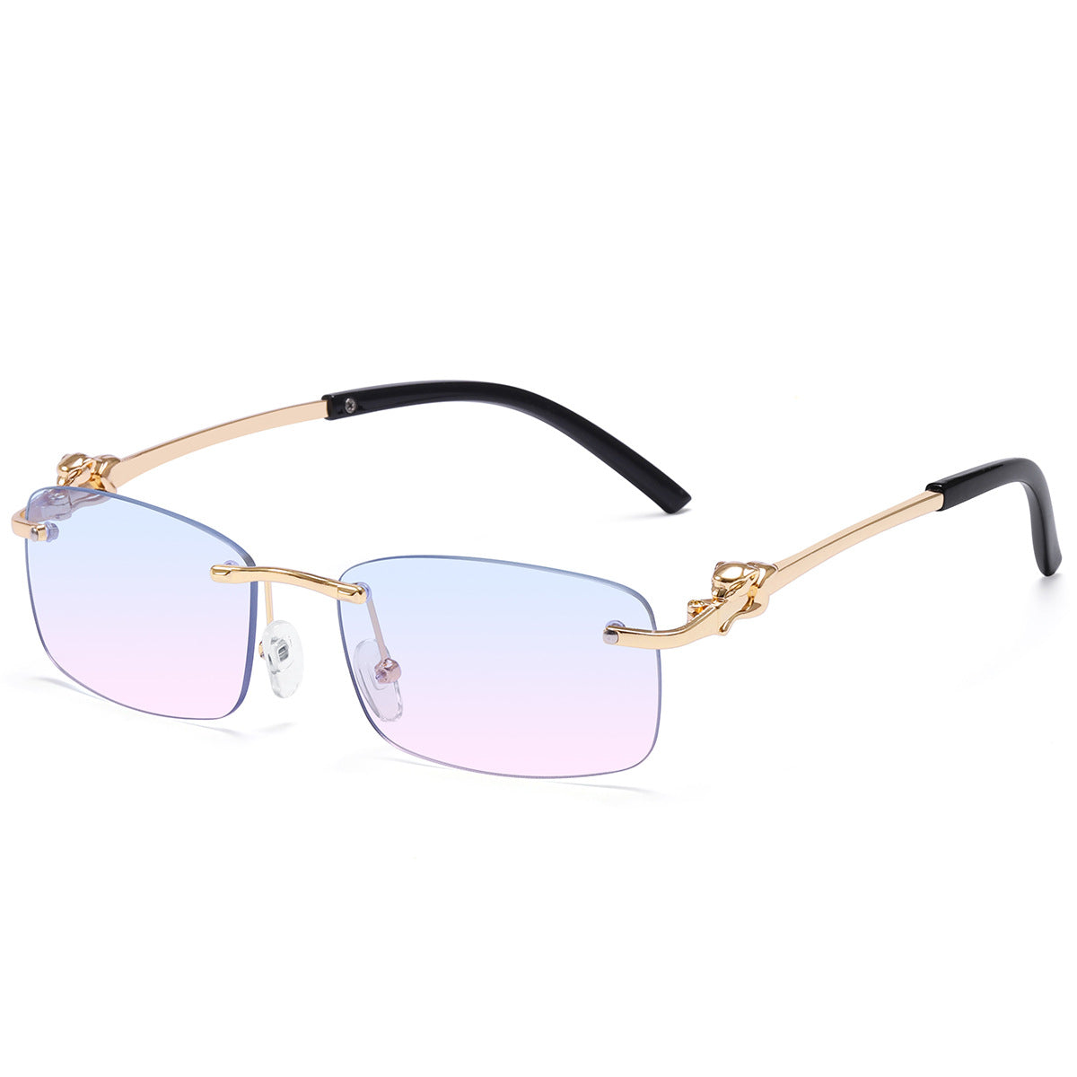 Damen elegante Sonnenbrille mit aufwendig gestaltetem Metallrahmen Karnz