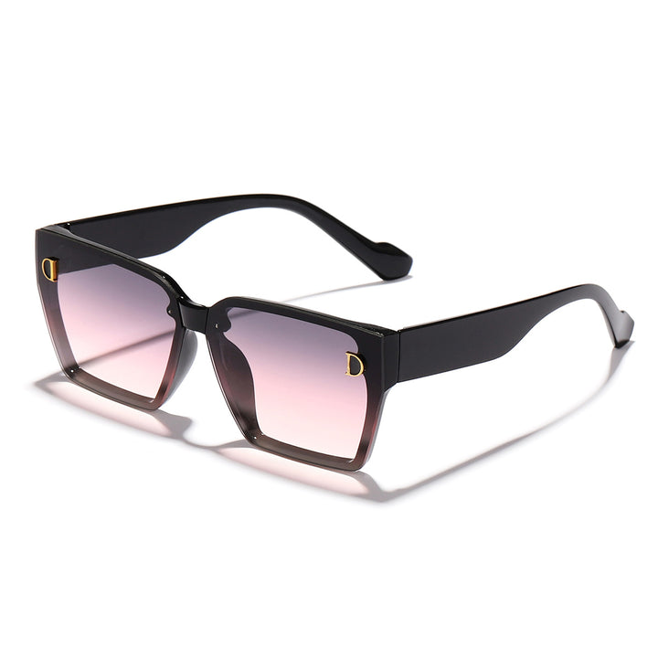 Damen modische Sonnenbrille im einzigartigen Design mit übergroßen Gläsern Karnz