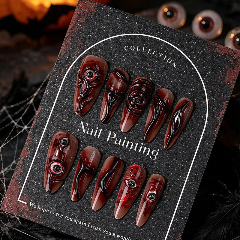 Halloween-Themen Press-On Nagelkunst Set Karnz