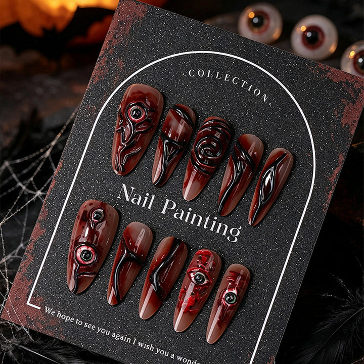 Halloween-Themen Press-On Nagelkunst Set Karnz