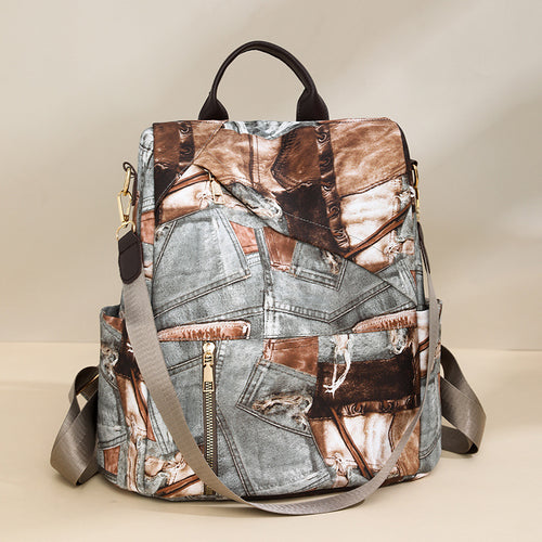 Künstlerischer Patchrk Stoff Rucksack Karnz