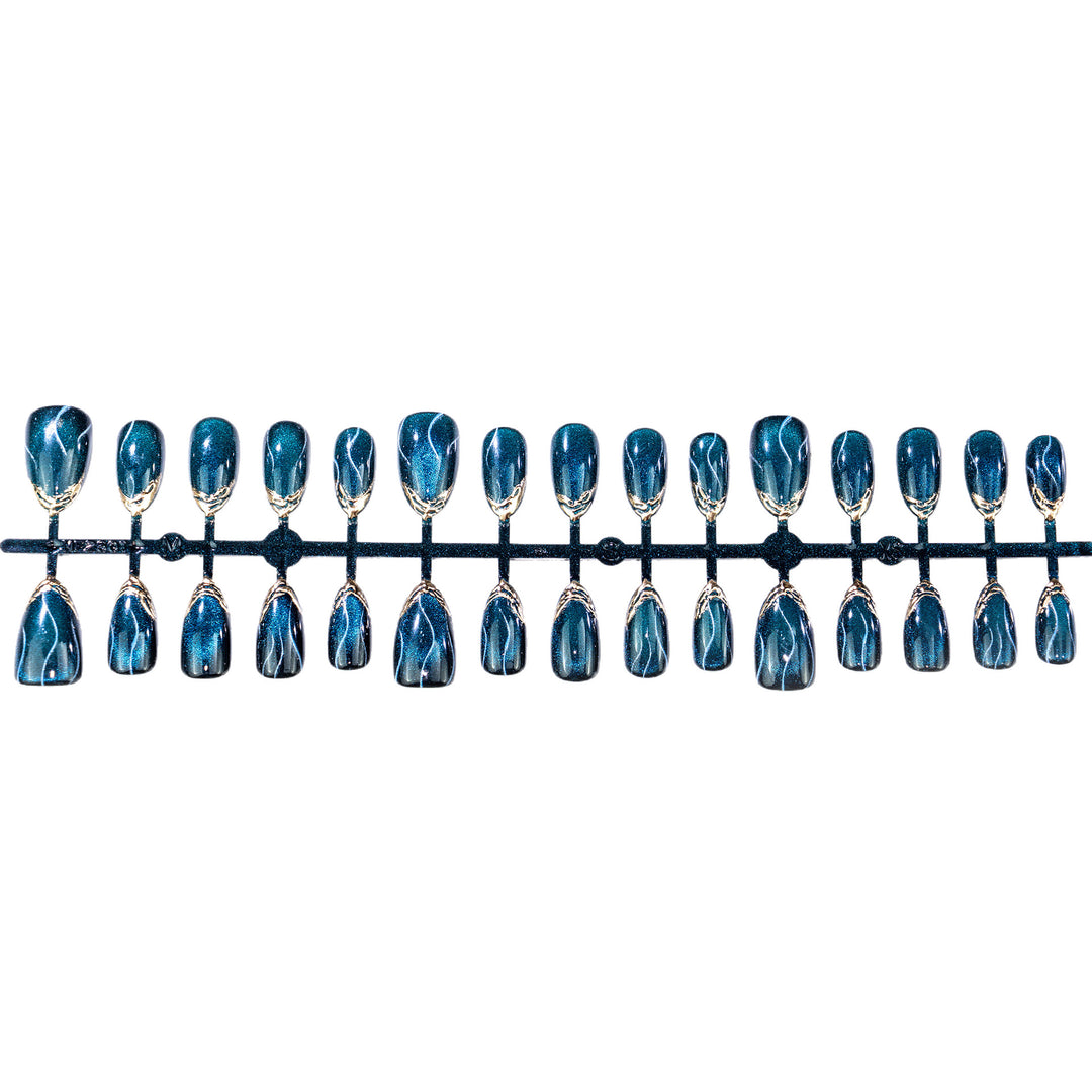 Funkelnd Elegantes Press-On Nagelkunstset