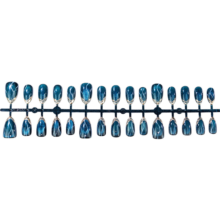 Funkelnd Elegantes Press-On Nagelkunstset