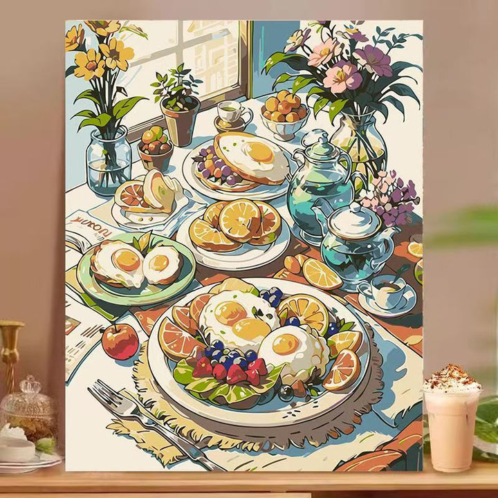 Dessert-inspiriertes dekoratives Leinwandkunstwerk Karnz