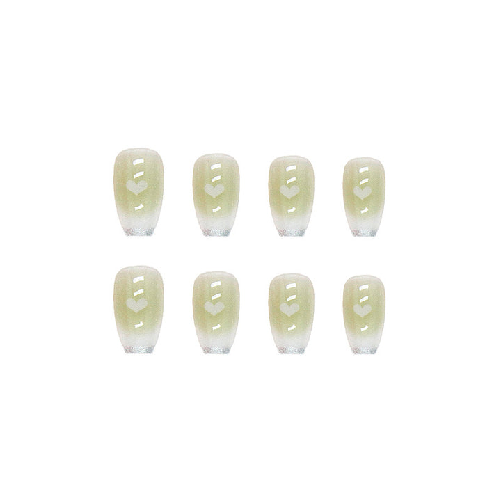 Künstlerische Ombre Press-On Nageltips Karnz