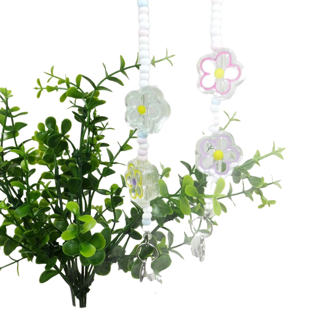 Verspielte Brillenhalterkette mit Blumenanhängern Karnz