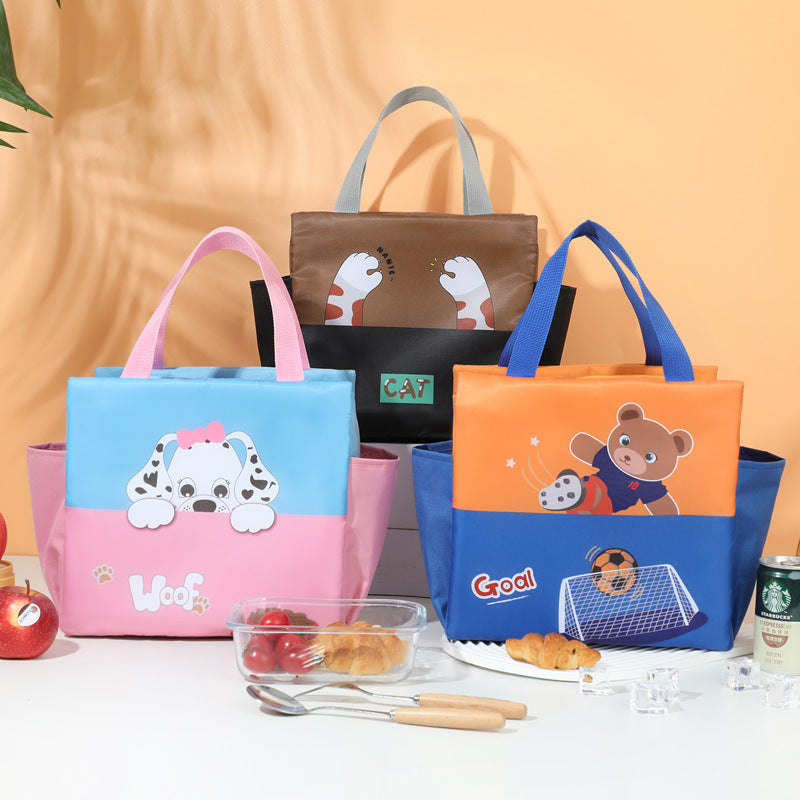 Niedlicher Tiergesicht Isolierte Lunch Tasche Karnz