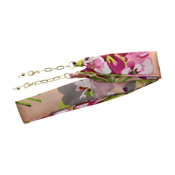 Florale Seidenbrille Kette Karnz