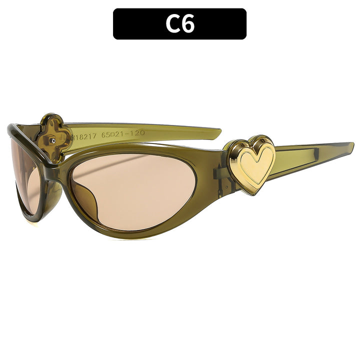 Herzförmige Katzenaugen-Sonnenbrille