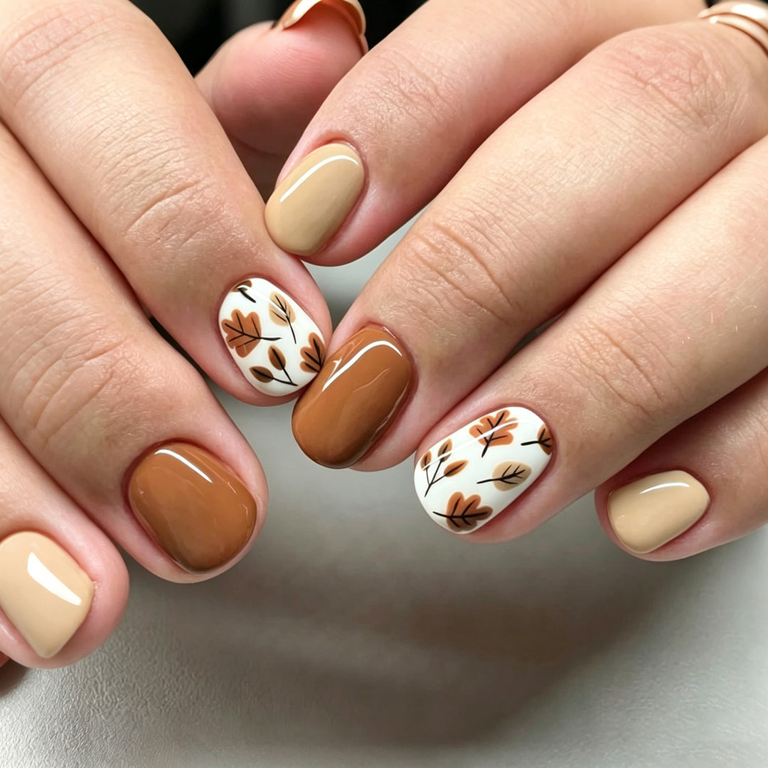 Künstlerisches Botanisches Press-On Nageldesign Karnz
