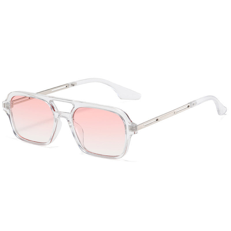 Damen Designer-Sonnenbrille mit elegantem transparentem Rahmen und gelben Gläsern Karnz