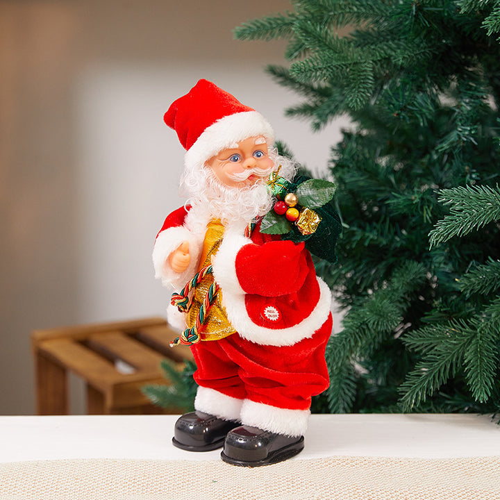 Dekorativer Weihnachtsmann mit Glöckchen Karnz