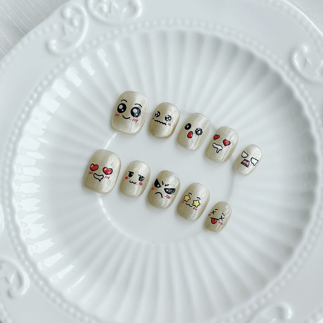 Dekoratives Emoji Press-On Nagelset