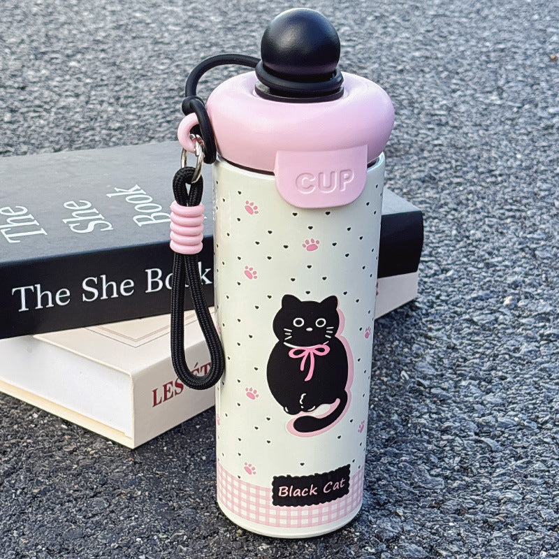 Damen lustige Katzen-Trinkflasche Karnz