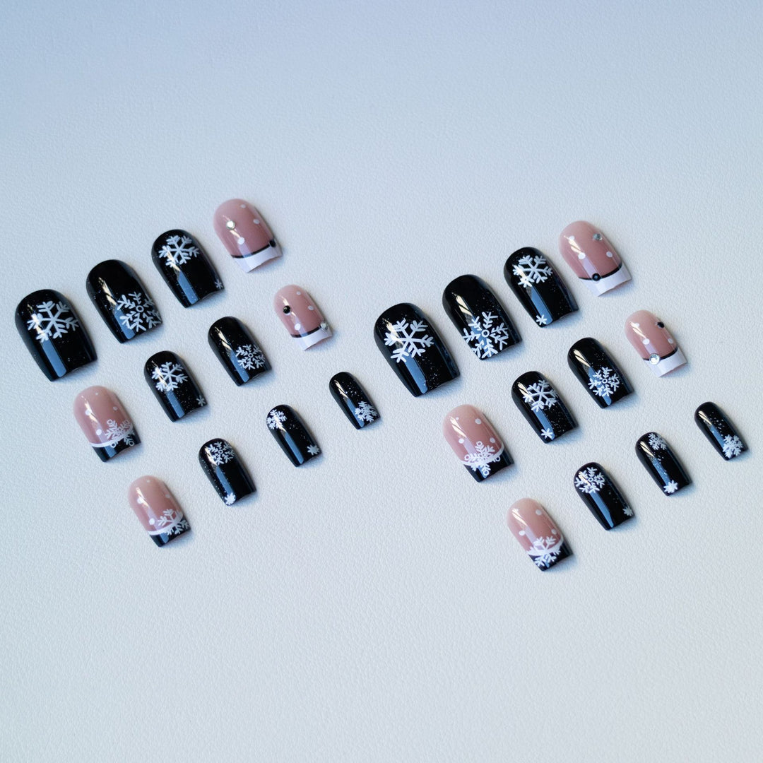 Schneeflocken-inspiriertes Acryl-Nagelkunst-Set