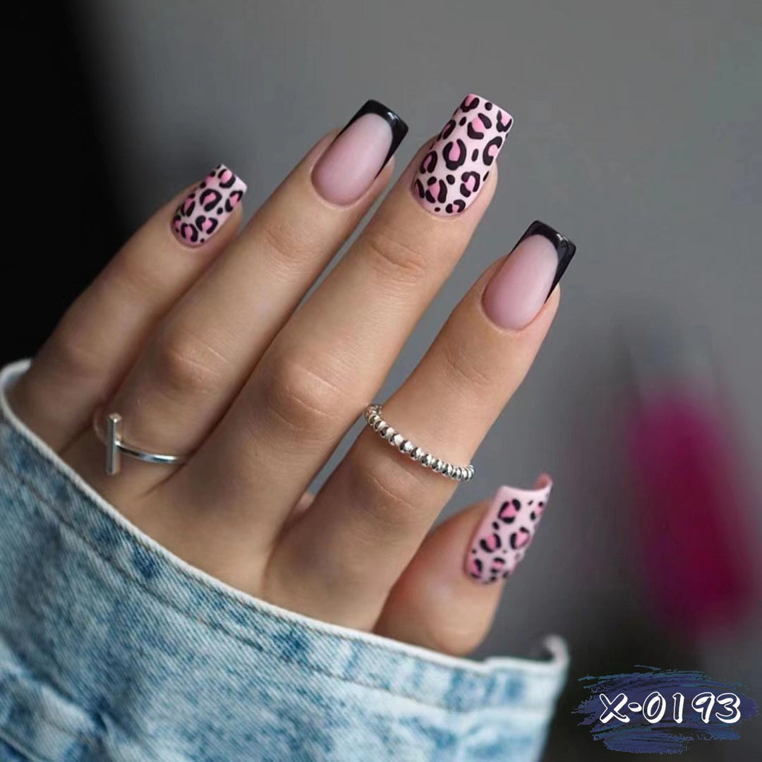 Statement Leopardenmuster Nagelkunst Set