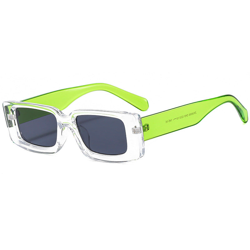 Damen modische Sonnenbrille mit trendy transparentem Rahmen und sportlichem Design Karnz