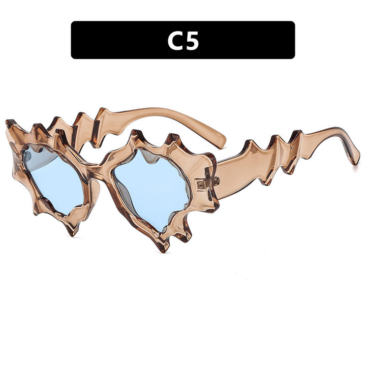 Damen außergewöhnliche Fashion-Sonnenbrille im kreativen Design Karnz