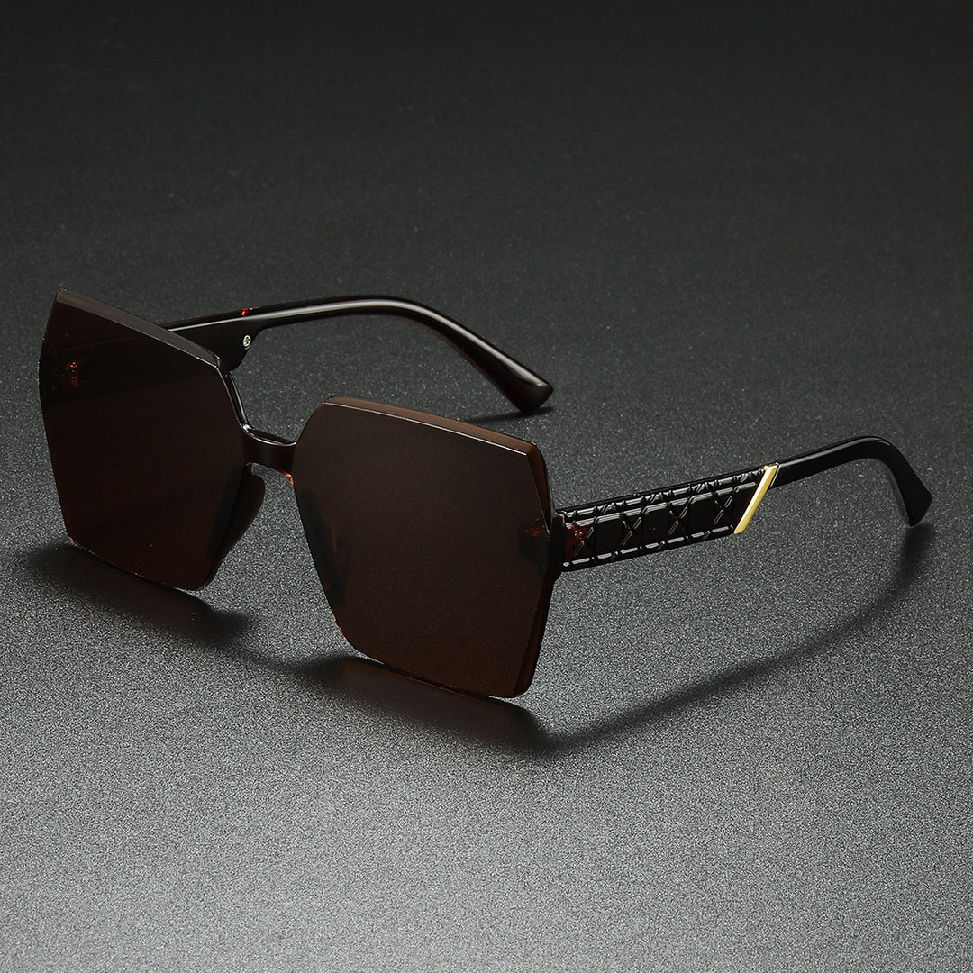 Luxuriöse Übergroße Sechseckige Sonnenbrille Karnz