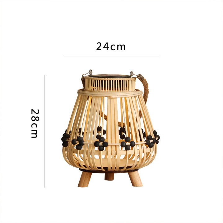 Dekorativer Lichtspender mit natürlichem Rattan Karnz