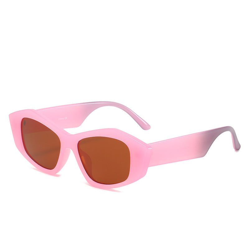 Damen geometrische Sonnenbrille mit einzigartigem, futuristischem Design Karnz