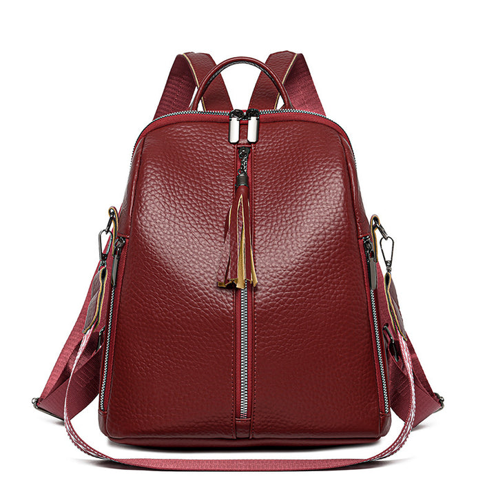 Strukturierter Leder-Rucksack